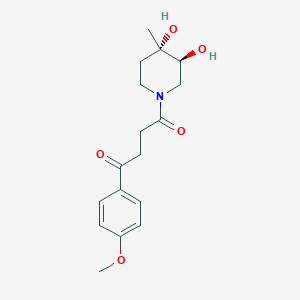 molecular formula C17H23NO5 B5513050 1-[(3S,4S)-3,4-dihydroxy-4-methylpiperidin-1-yl]-4-(4-methoxyphenyl)butane-1,4-dione 