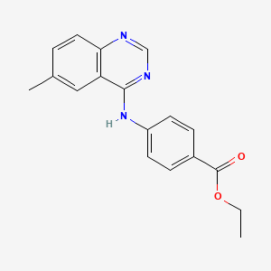 molecular formula C18H17N3O2 B5513094 Ethyl 4-[(6-methylquinazolin-4-yl)amino]benzoate 