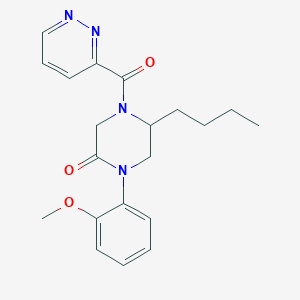 molecular formula C20H24N4O3 B5513112 5-butyl-1-(2-methoxyphenyl)-4-(3-pyridazinylcarbonyl)-2-piperazinone 
