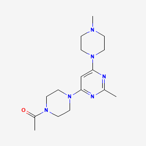 molecular formula C16H26N6O B5513133 1-(4-(2-Methyl-6-(4-methylpiperazin-1-yl)pyrimidin-4-yl)piperazin-1-yl)ethanone 
