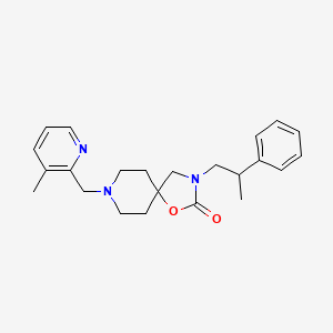 molecular formula C23H29N3O2 B5513140 8-[(3-methylpyridin-2-yl)methyl]-3-(2-phenylpropyl)-1-oxa-3,8-diazaspiro[4.5]decan-2-one 