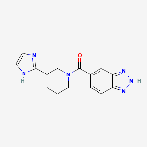 molecular formula C15H16N6O B5513163 2H-benzotriazol-5-yl-[3-(1H-imidazol-2-yl)piperidin-1-yl]methanone 