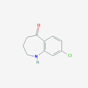 molecular formula C10H10ClNO B055132 8-Chloro-3,4-dihydro-1H-benzo[b]azepin-5(2H)-one CAS No. 116815-03-3