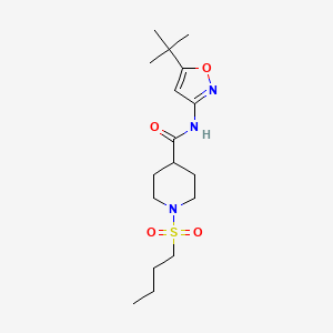 molecular formula C17H29N3O4S B5513285 N-(5-tert-butyl-1,2-oxazol-3-yl)-1-butylsulfonylpiperidine-4-carboxamide 