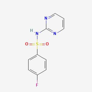molecular formula C10H8FN3O2S B5513290 4-fluoro-N-(pyrimidin-2-yl)benzenesulfonamide 