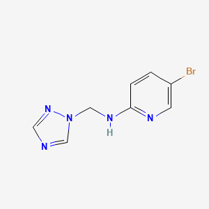 molecular formula C8H8BrN5 B5513332 5-bromo-N-(1,2,4-triazol-1-ylmethyl)pyridin-2-amine 