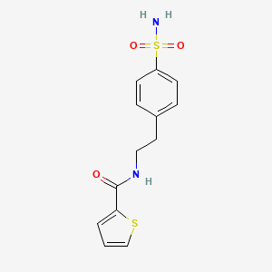 molecular formula C13H14N2O3S2 B5513383 N-[2-(4-sulfamoylphenyl)ethyl]thiophene-2-carboxamide 