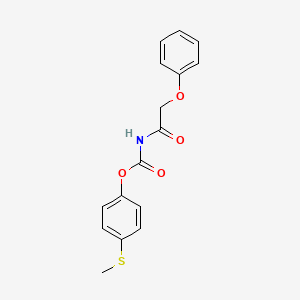 molecular formula C16H15NO4S B5513420 4-(methylthio)phenyl (phenoxyacetyl)carbamate 