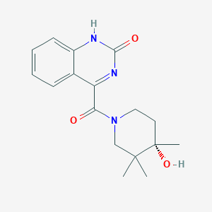 molecular formula C17H21N3O3 B5513512 4-[(4S)-4-hydroxy-3,3,4-trimethylpiperidine-1-carbonyl]-1H-quinazolin-2-one 