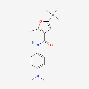molecular formula C18H24N2O2 B5513611 5-tert-butyl-N-[4-(dimethylamino)phenyl]-2-methylfuran-3-carboxamide 