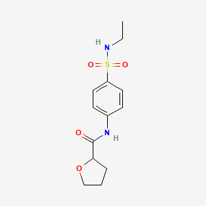 molecular formula C13H18N2O4S B5513697 N-[4-(ethylsulfamoyl)phenyl]tetrahydrofuran-2-carboxamide 