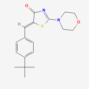 molecular formula C18H22N2O2S B5513712 (5Z)-5-[(4-TERT-BUTYLPHENYL)METHYLIDENE]-2-(MORPHOLIN-4-YL)-4,5-DIHYDRO-1,3-THIAZOL-4-ONE 