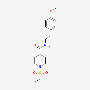 molecular formula C17H26N2O4S B5513767 1-(ethylsulfonyl)-N-[2-(4-methoxyphenyl)ethyl]piperidine-4-carboxamide 