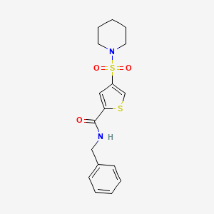 molecular formula C17H20N2O3S2 B5513851 N-benzyl-4-piperidin-1-ylsulfonylthiophene-2-carboxamide 