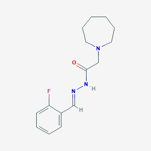 molecular formula C15H20FN3O B5513856 2-(azepan-1-yl)-N-[(E)-(2-fluorophenyl)methylideneamino]acetamide 