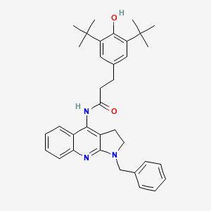 molecular formula C35H41N3O2 B5513867 N-(1-benzyl-2,3-dihydropyrrolo[2,3-b]quinolin-4-yl)-3-(3,5-ditert-butyl-4-hydroxyphenyl)propanamide 