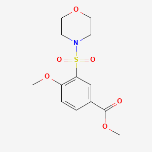 molecular formula C13H17NO6S B5514003 Methyl 4-methoxy-3-(morpholinosulfonyl)benzoate 