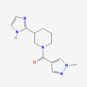 molecular formula C13H17N5O B5514038 [3-(1H-imidazol-2-yl)piperidin-1-yl]-(1-methylpyrazol-4-yl)methanone 