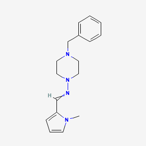 molecular formula C17H22N4 B5514102 N-(4-benzylpiperazin-1-yl)-1-(1-methylpyrrol-2-yl)methanimine CAS No. 304909-08-8
