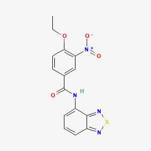 molecular formula C15H12N4O4S B5514116 N-(2,1,3-benzothiadiazol-4-yl)-4-ethoxy-3-nitrobenzamide 