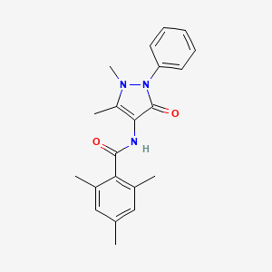molecular formula C21H23N3O2 B5514135 N-(1,5-dimethyl-3-oxo-2-phenylpyrazol-4-yl)-2,4,6-trimethylbenzamide 