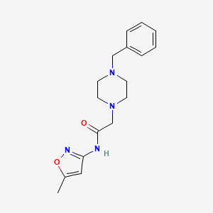 molecular formula C17H22N4O2 B5514166 2-(4-benzylpiperazin-1-yl)-N-(5-methyl-1,2-oxazol-3-yl)acetamide 