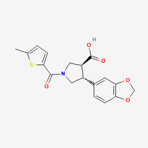 molecular formula C18H17NO5S B5514292 (3S,4R)-4-(1,3-benzodioxol-5-yl)-1-(5-methylthiophene-2-carbonyl)pyrrolidine-3-carboxylic acid 