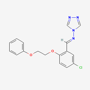 molecular formula C17H15ClN4O2 B5514305 N-{(E)-[5-chloro-2-(2-phenoxyethoxy)phenyl]methylidene}-4H-1,2,4-triazol-4-amine 