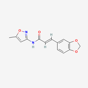 molecular formula C14H12N2O4 B5514357 (2E)-3-(2H-1,3-BENZODIOXOL-5-YL)-N-(5-METHYL-1,2-OXAZOL-3-YL)PROP-2-ENAMIDE 