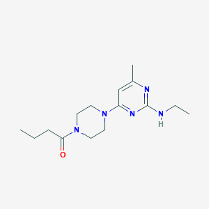 molecular formula C15H25N5O B5514391 4-(4-butyryl-1-piperazinyl)-N-ethyl-6-methyl-2-pyrimidinamine 