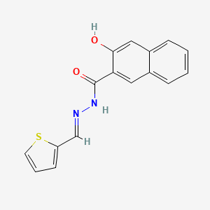 molecular formula C16H12N2O2S B5514591 3-hydroxy-N'-(2-thienylmethylene)-2-naphthohydrazide 