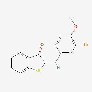 molecular formula C16H11BrO2S B5514599 (2E)-2-[(3-bromo-4-methoxyphenyl)methylidene]-1-benzothiophen-3-one 