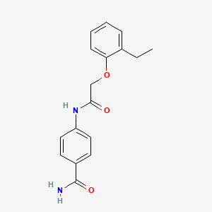 molecular formula C17H18N2O3 B5514711 4-[[2-(2-Ethylphenoxy)acetyl]amino]benzamide 