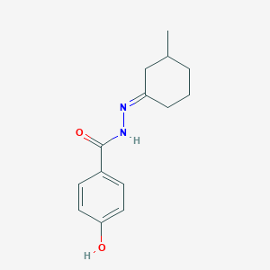 molecular formula C14H18N2O2 B5514731 4-hydroxy-N-[(E)-(3-methylcyclohexylidene)amino]benzamide 