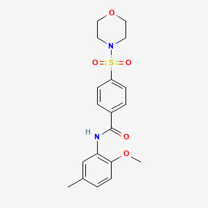 molecular formula C19H22N2O5S B5514757 N-(2-Methoxy-5-methyl-phenyl)-4-(morpholine-4-sulfonyl)-benzamide 