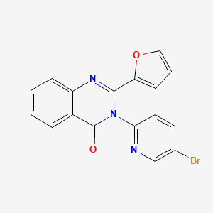 molecular formula C17H10BrN3O2 B5514873 3-(5-Bromo-pyridin-2-yl)-2-furan-2-yl-3H-quinazolin-4-one 
