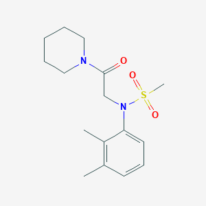 molecular formula C16H24N2O3S B5514955 N-(2,3-dimethylphenyl)-N-[2-oxo-2-(piperidin-1-yl)ethyl]methanesulfonamide 