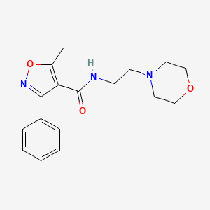 molecular formula C17H21N3O3 B5514958 5-methyl-N-[2-(morpholin-4-yl)ethyl]-3-phenyl-1,2-oxazole-4-carboxamide 