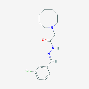 molecular formula C16H22ClN3O B5515097 2-(azocan-1-yl)-N-[(E)-(3-chlorophenyl)methylideneamino]acetamide 