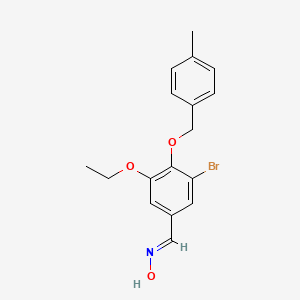 molecular formula C17H18BrNO3 B5515129 (NE)-N-[[3-bromo-5-ethoxy-4-[(4-methylphenyl)methoxy]phenyl]methylidene]hydroxylamine 
