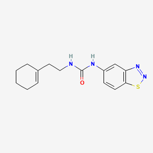 molecular formula C15H18N4OS B5515174 1-(1,2,3-benzothiadiazol-5-yl)-3-[2-(cyclohexen-1-yl)ethyl]urea 