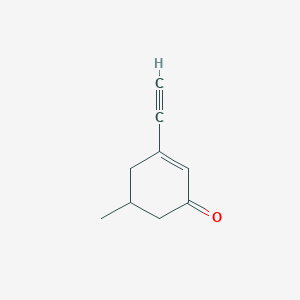 molecular formula C9H10O B055152 3-Ethynyl-5-methylcyclohex-2-en-1-one CAS No. 113457-99-1