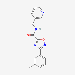 molecular formula C16H14N4O2 B5515347 3-(3-methylphenyl)-N-(pyridin-3-ylmethyl)-1,2,4-oxadiazole-5-carboxamide 