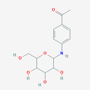 molecular formula C14H19NO6 B5515378 1-[4-[[(2R,5S)-3,4,5-trihydroxy-6-(hydroxymethyl)oxan-2-yl]amino]phenyl]ethanone CAS No. 10563-84-5