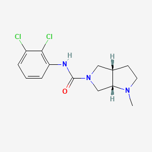 molecular formula C14H17Cl2N3O B5515384 (3aS,6aS)-N-(2,3-dichlorophenyl)-1-methyl-2,3,3a,4,6,6a-hexahydropyrrolo[2,3-c]pyrrole-5-carboxamide 