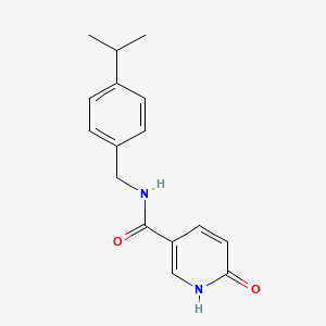 molecular formula C16H18N2O2 B5515556 N-(4-isopropylbenzyl)-6-oxo-1,6-dihydro-3-pyridinecarboxamide 