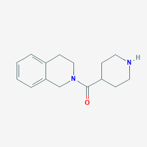 molecular formula C15H20N2O B055156 (3,4-DIHYDRO-1H-ISOQUINOLIN-2-YL)-PIPERIDIN-4-YL-METHANONE CAS No. 120848-76-2