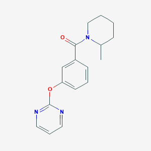 molecular formula C17H19N3O2 B5515608 (2-Methylpiperidin-1-yl)-(3-pyrimidin-2-yloxyphenyl)methanone 