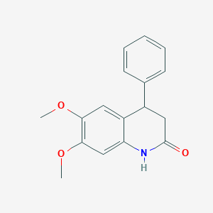 molecular formula C17H17NO3 B5515742 6,7-DIMETHOXY-4-PHENYL-1,2,3,4-TETRAHYDROQUINOLIN-2-ONE 