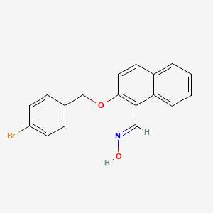 molecular formula C18H14BrNO2 B5515765 (NE)-N-[[2-[(4-bromophenyl)methoxy]naphthalen-1-yl]methylidene]hydroxylamine 